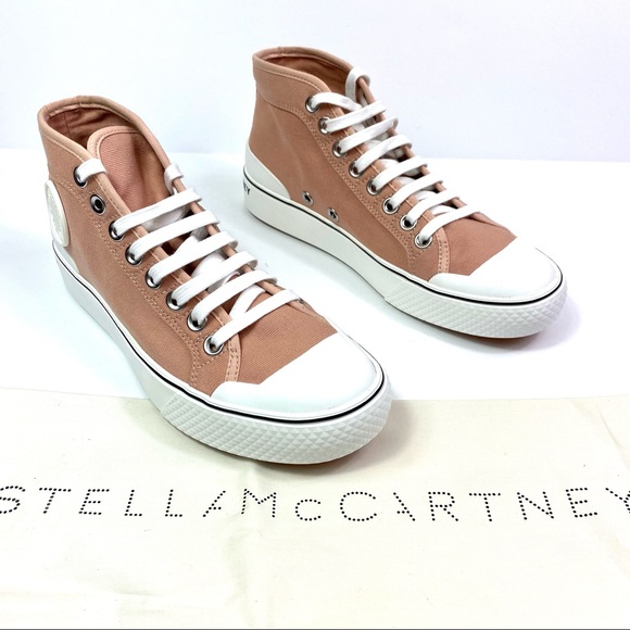 NEW Stella Mccartney 6802 Blush Fabric Sneaker - Picture 2 of 10
